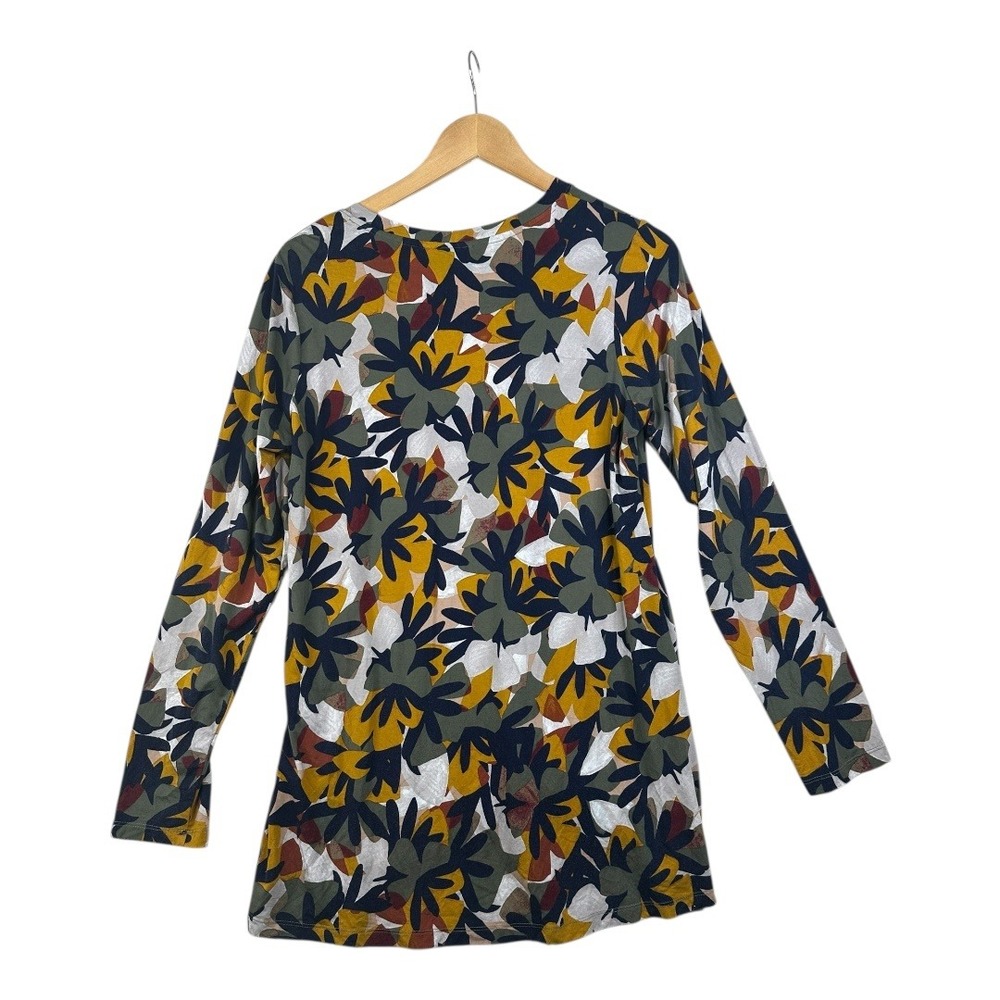 LOGO by Lori Goldstein Printed Long‎ Sleeve Shirt size Medium Multicolor